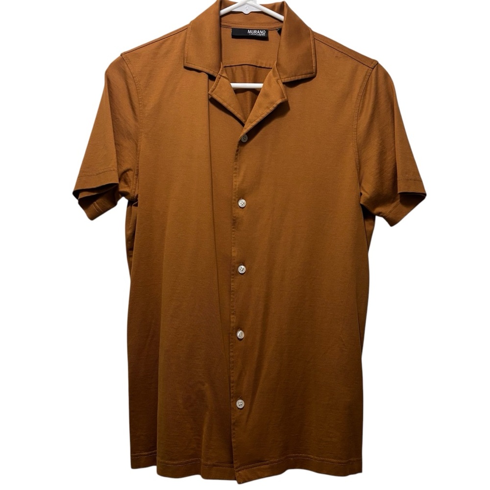 Murano Men's Liquid Luxury Slim Fit Short Sleeve Shirt Size S